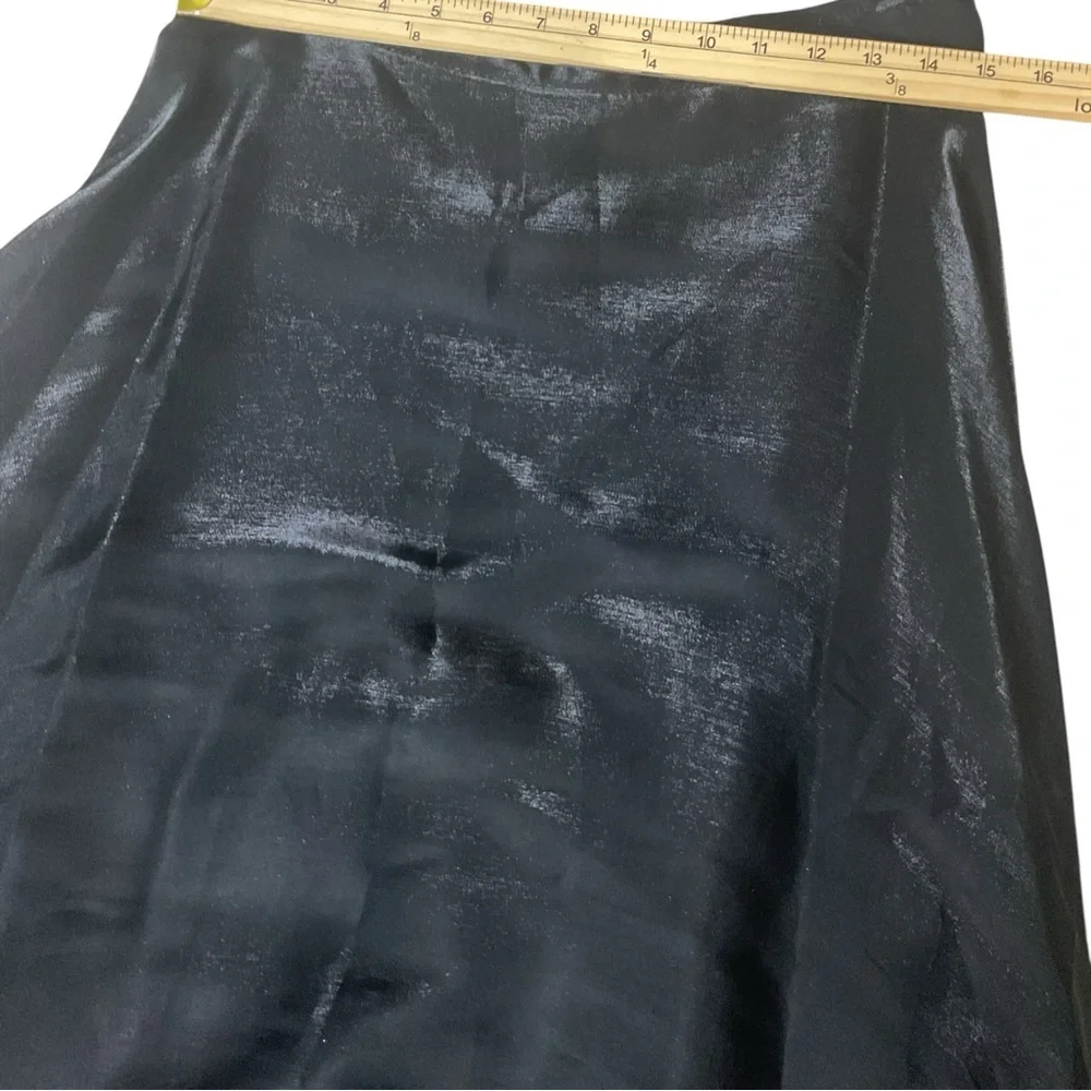 JS Collections Black Two Piece Evening Set Zip Top & Maxi Skirt Size 12 - Picture 9 of 13